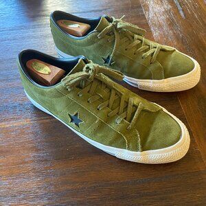 CONVERSE One Star, suede, green with blue, Men's 10.5